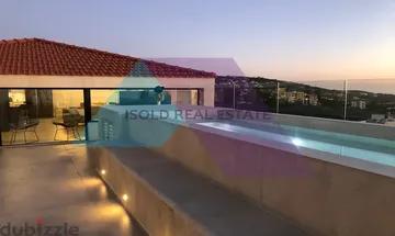240m2 Duplex+80m2 terrace+ pool+ view for sale in Kfar Aabida كفرعبيدا