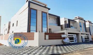 Large area corner villa with 4 rooms in Al Yasmine area, Ajman, modern modern finishing, freehold for all nationalities, 100% bank financing
