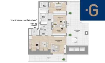 Moderne 4-Zimmer Penthouse-Wohnung mit extra viel Platz für ganz viel Extravaganz