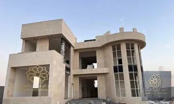 For sale, a villa under construction in Riyadh, a special location opposite the villa, a garden on the plan. This indicates that the price of the prop