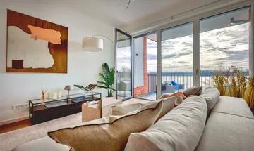 Wohnen im Industrial Style: Hochwertige 3-Zimmer-Neubau-Wohnung auf der Insel Eiswerder - mit Loggia